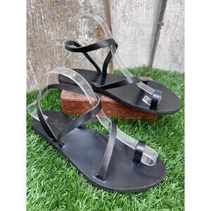 Carly Jean Los Angeles Rhodes Sandals Leather Black EU40 Women's 9